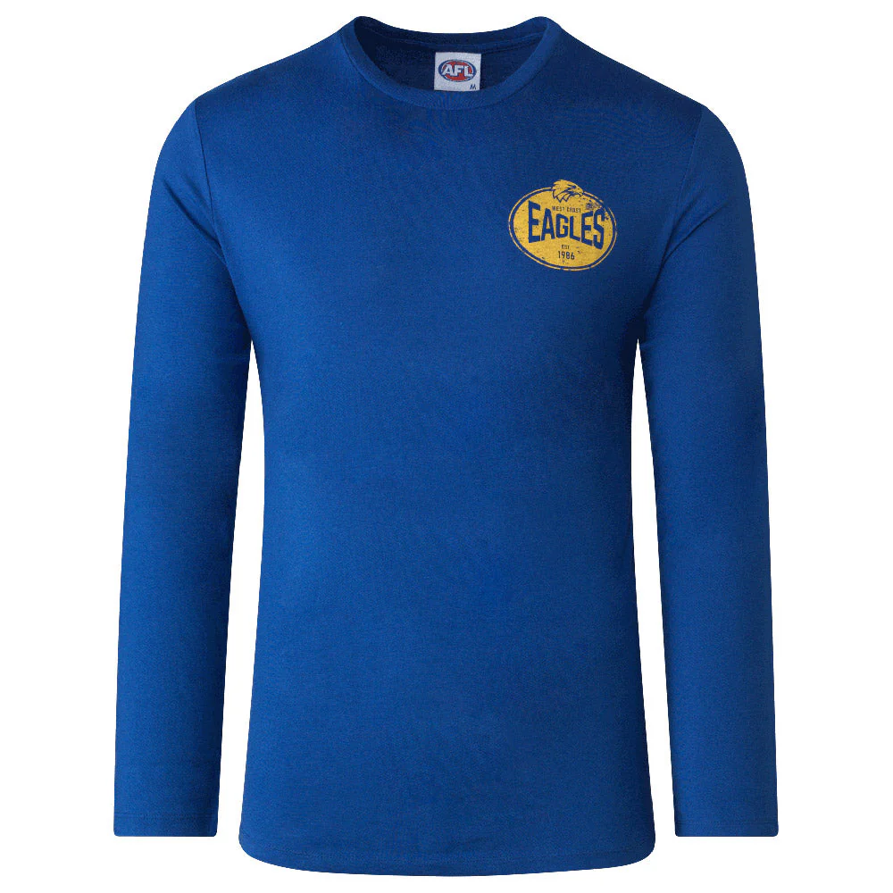 West Coast Eagles Mens Supporter Long Sleeve Tee - Image 4
