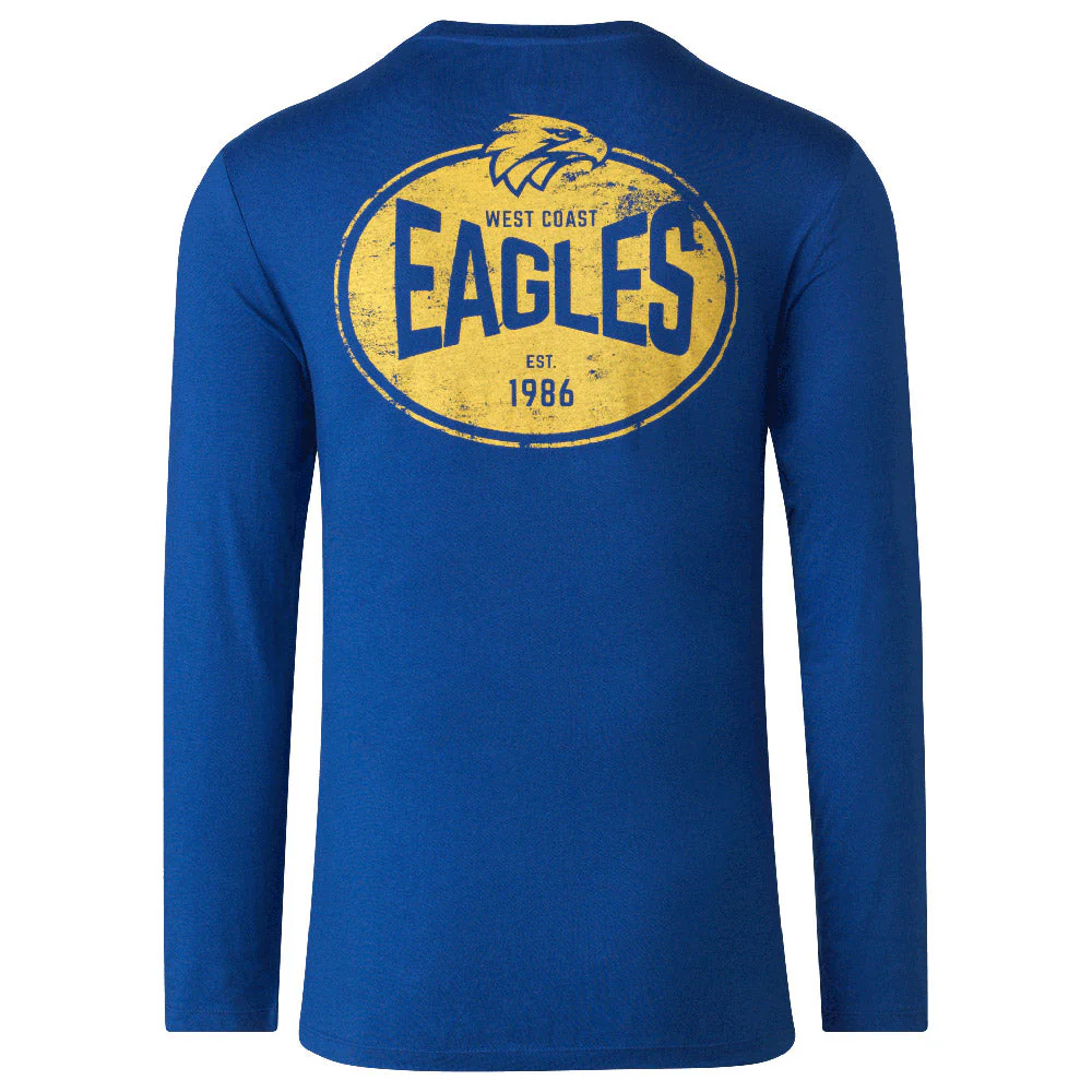 West Coast Eagles Mens Supporter Long Sleeve Tee - Image 5