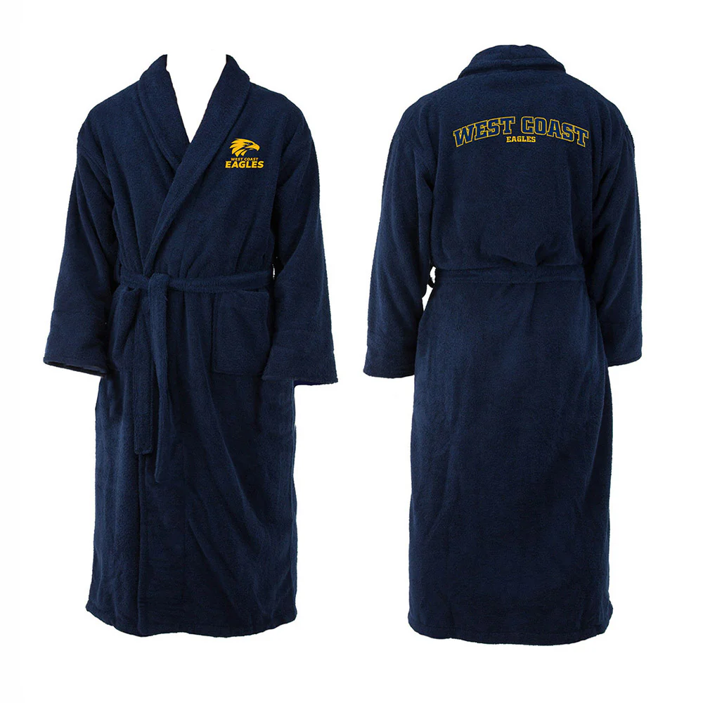 West Coast Eagles Adults Team Long Sleeve Bathrobe