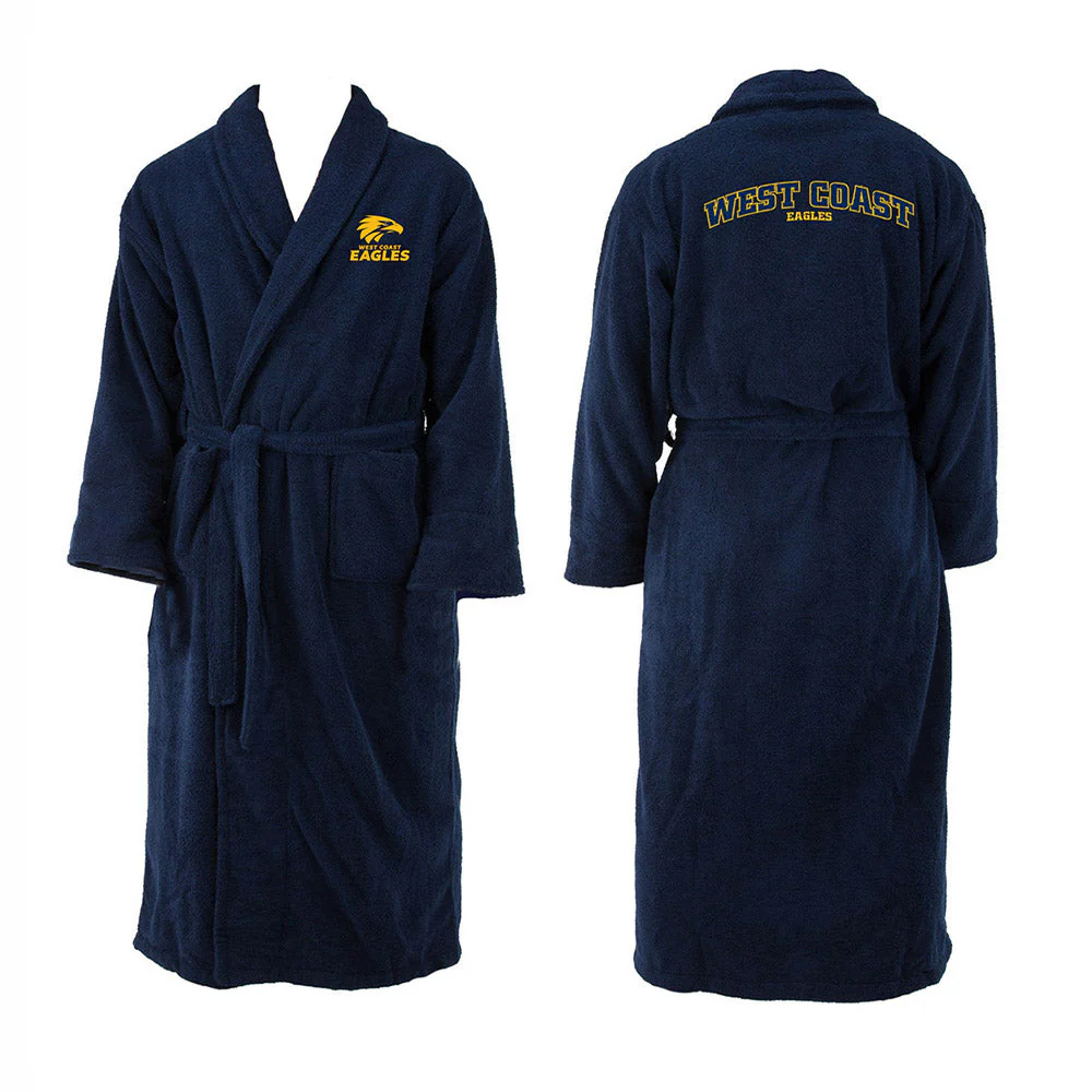 West Coast Eagles Adults Team Long Sleeve Bathrobe - Image 2