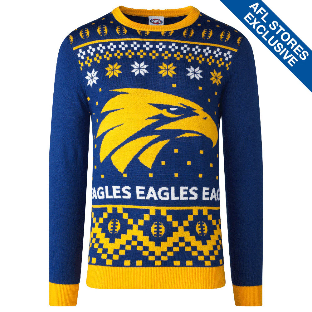 West Coast Eagles Mens Ugly Christmas Sweater - Image 4