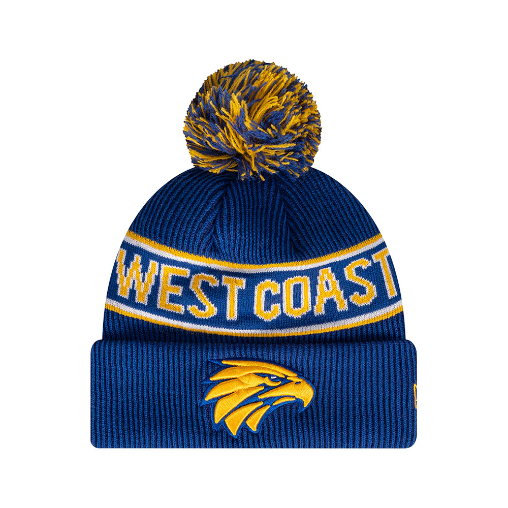 West Coast Eagles New Era 6-Dartcuff Beanie