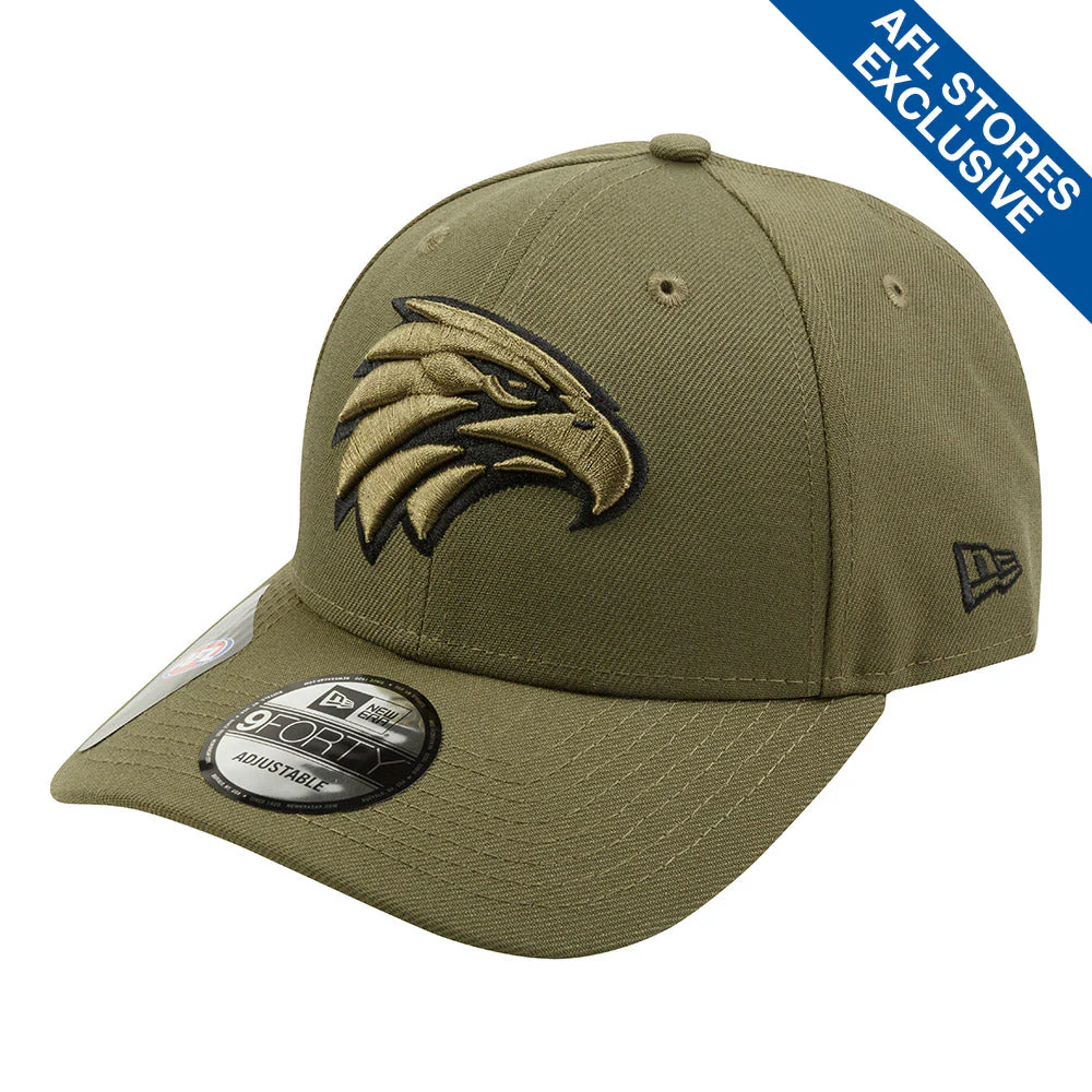 West Coast Eagles New Era 9/40 Olive Snap Cap - Image 3