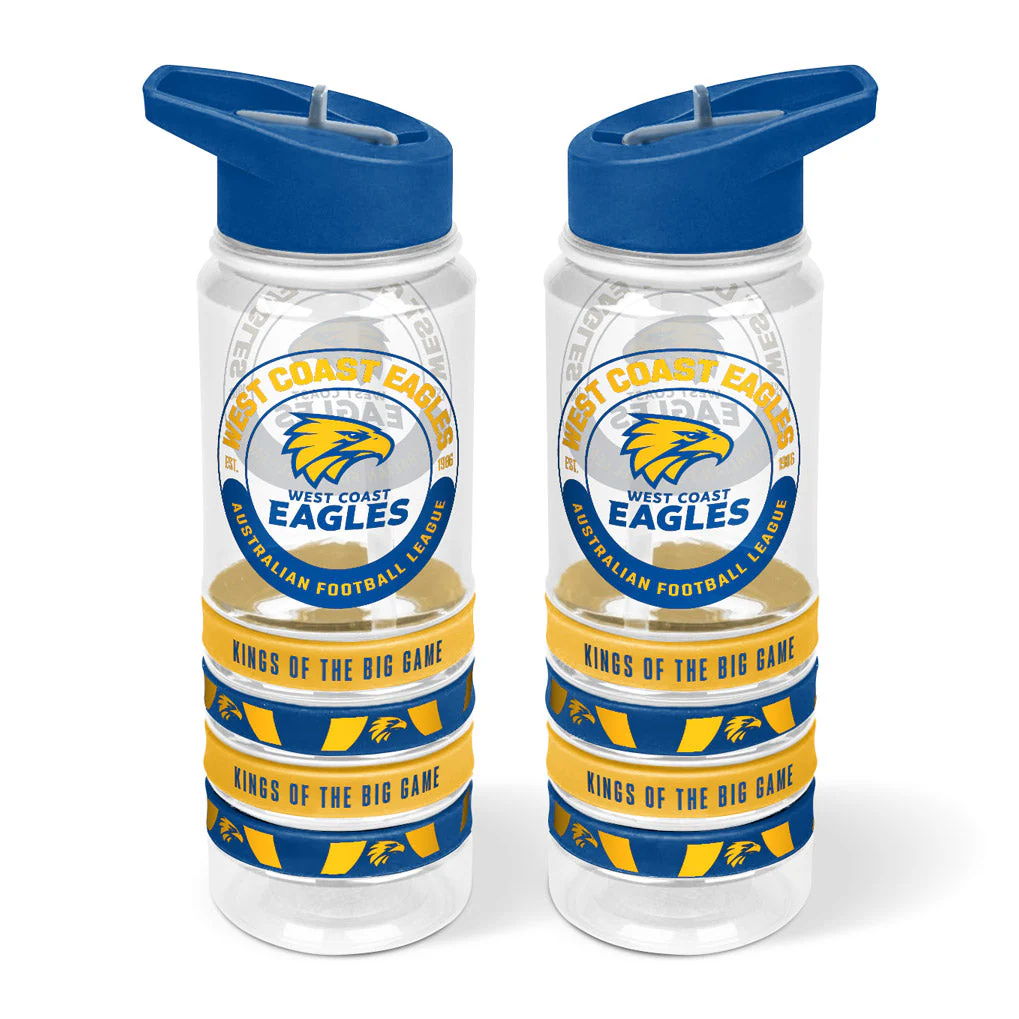 West Coast Eagles Quad Bands Tritan Drink Bottle