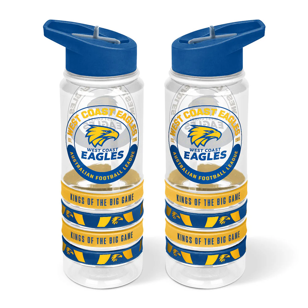 West Coast Eagles Quad Bands Tritan Drink Bottle - Image 2