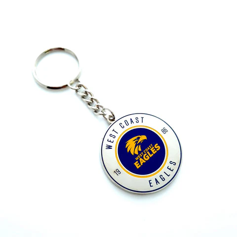 West Coast Eagles Round Logo Keyring - Image 2