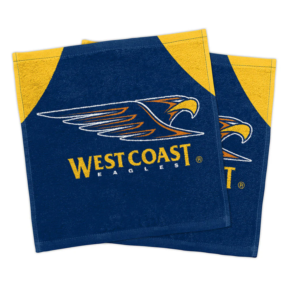 West Coast Eagles Set Of 2 Face Washers