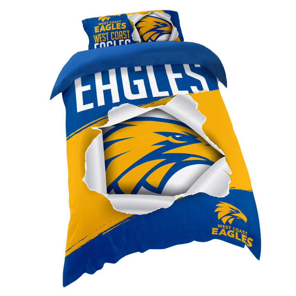 West Coast Eagles Single Quilt Cover Set - Image 2