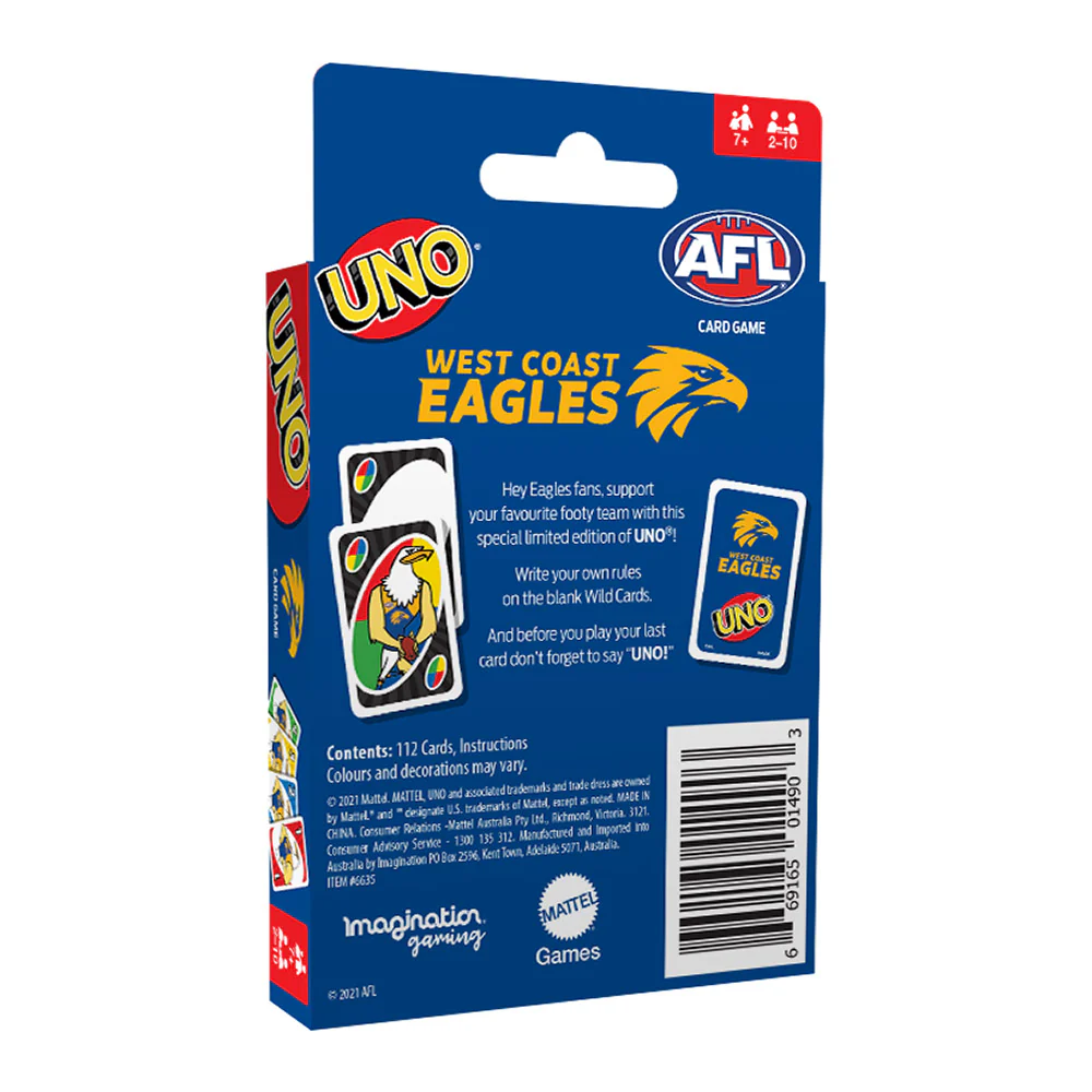 West Coast Eagles Uno Card Game - Image 2