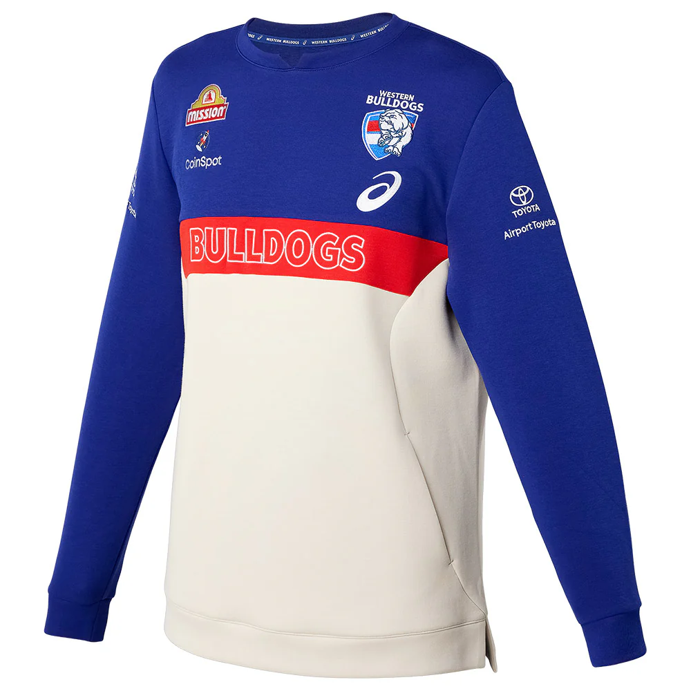 Western Bulldogs 2024 Authentic Mens Crew Fleece Sweater