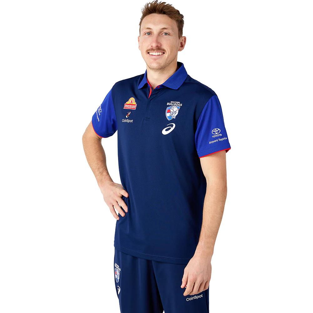 Western Bulldogs 2024 Authentic Mens Media Polo - Image 3