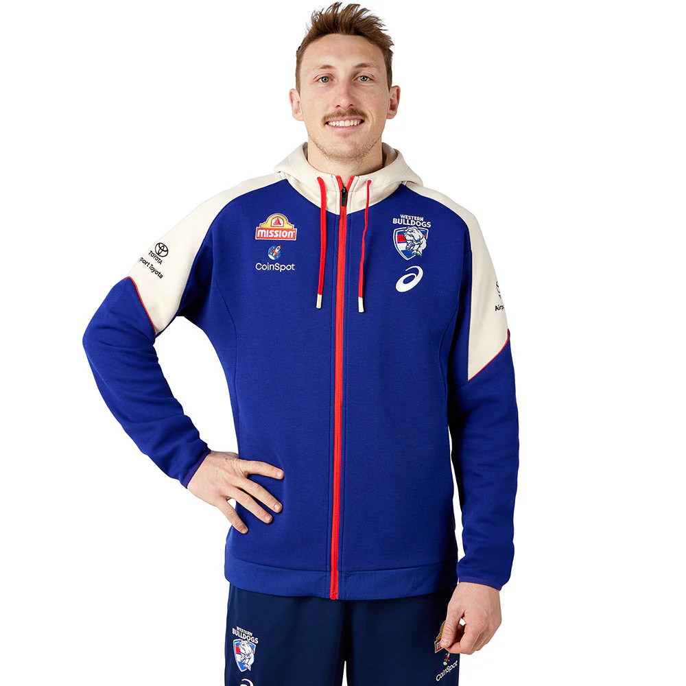 Western Bulldogs 2024 Authentic Mens Training Zip Up Hoodie - Image 8