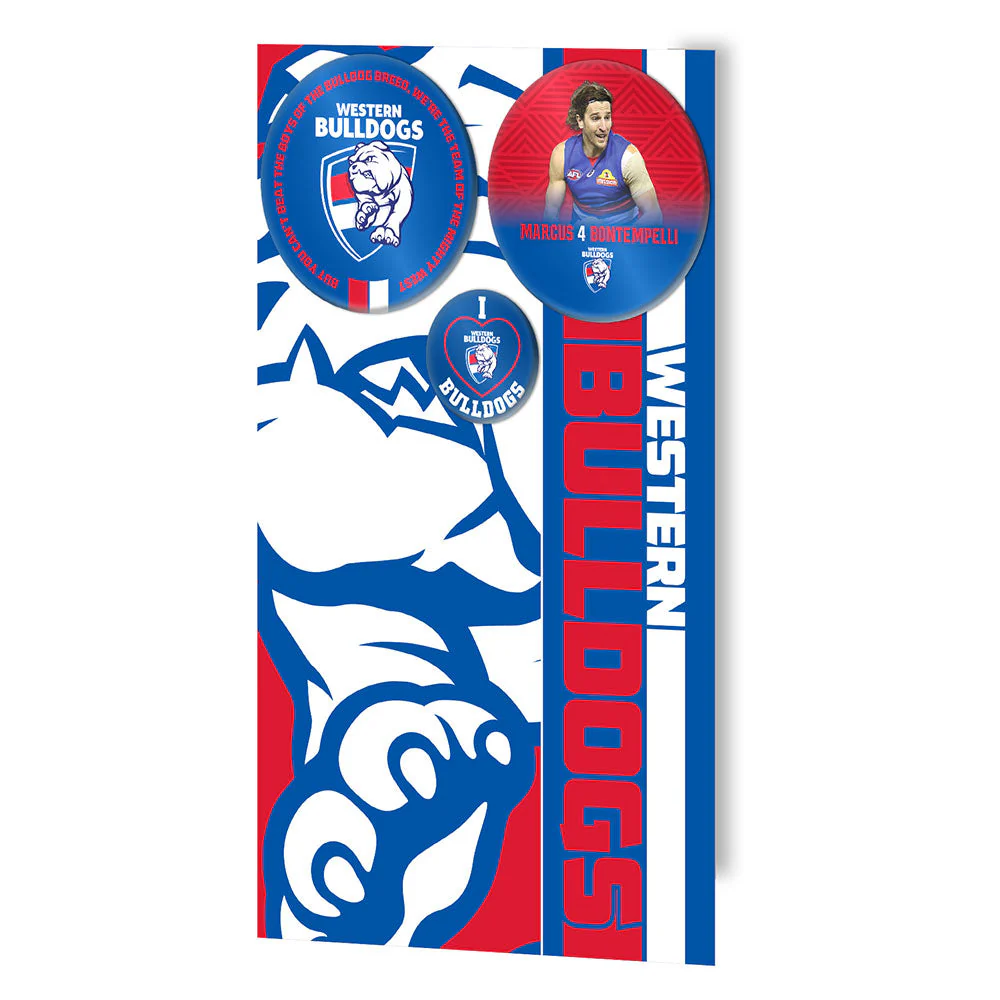 Western Bulldogs 3-Badge Card - Image 2