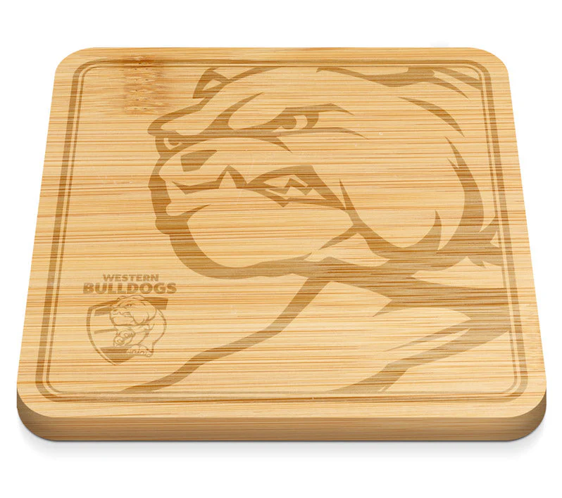 Western Bulldogs 35cm Square Bamboo Cheese Board