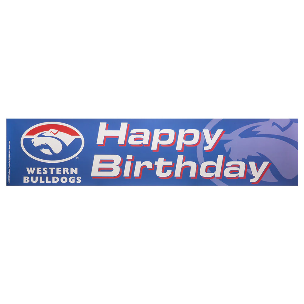 Western Bulldogs Birthday Banner - Image 2