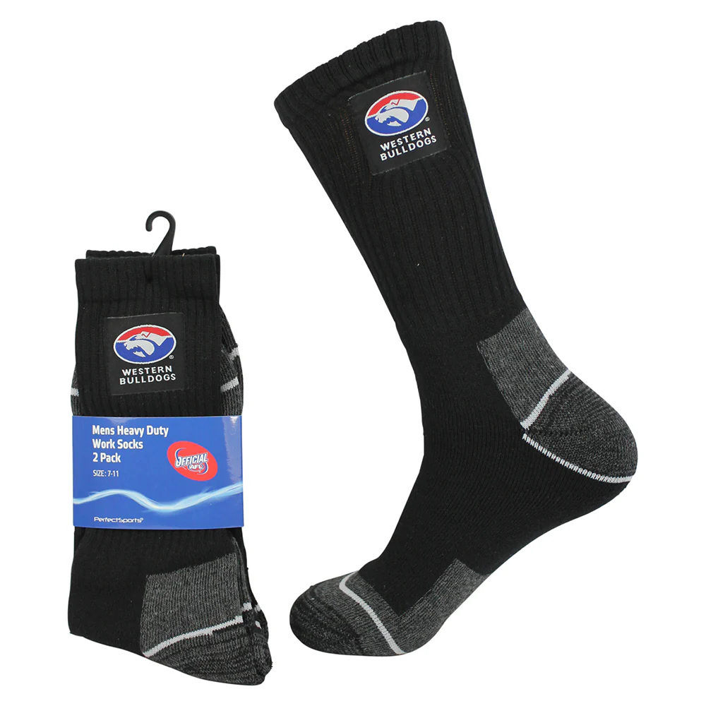 Western Bulldogs Black Work Socks 2-Pack