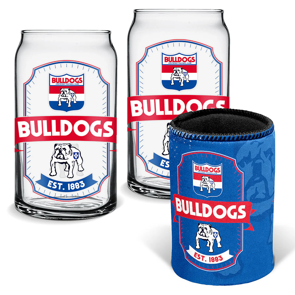 Western Bulldogs Can Glasses & Can Cooler