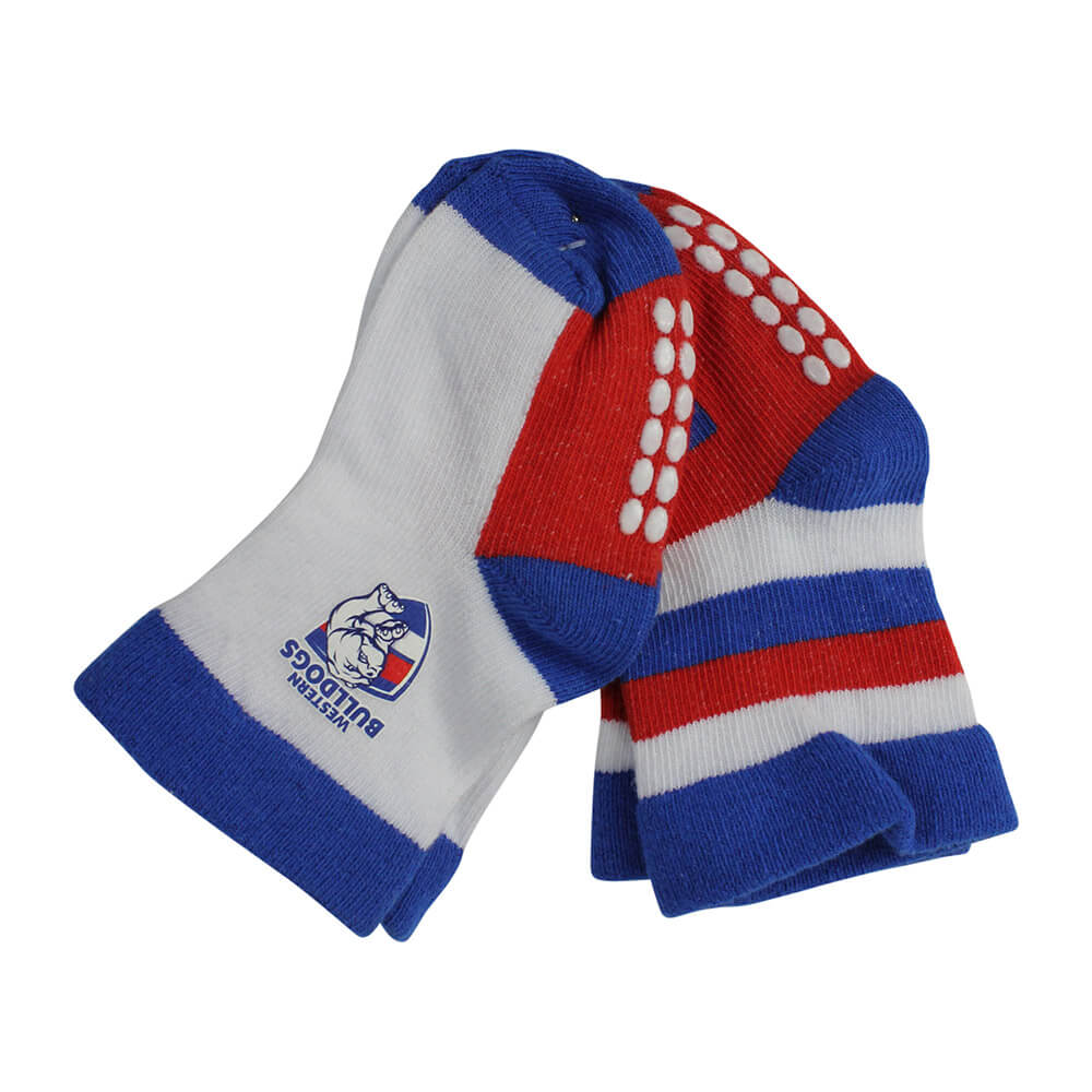 Western Bulldogs Infant Logo Socks - 2 Pack