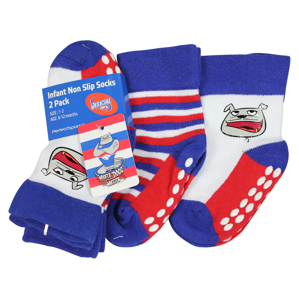 Western Bulldogs Infant Mascot Socks 2-Pack