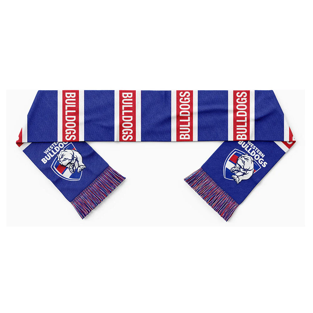 Western Bulldogs Knitted Bar Scarf - Image 2