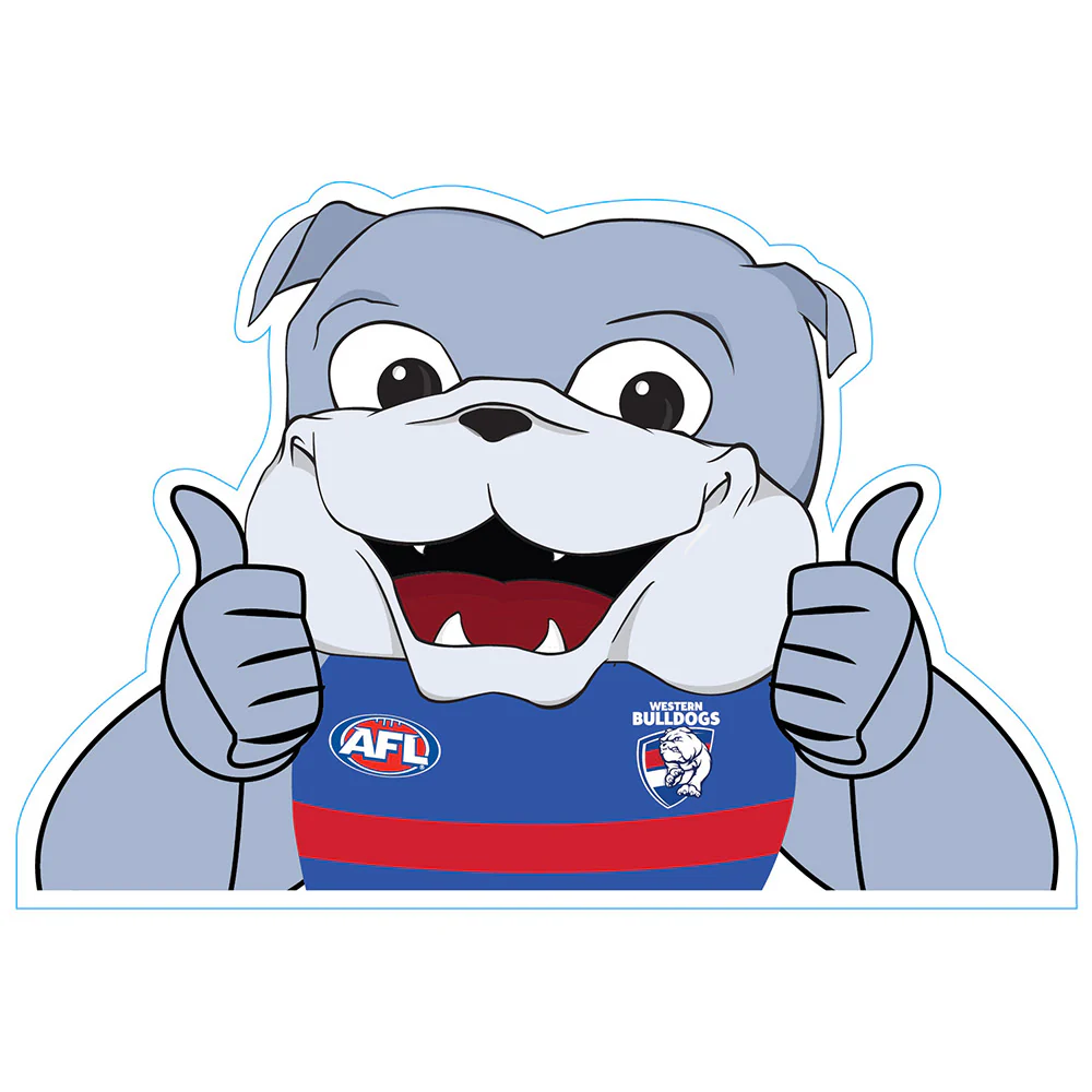 Western Bulldogs Mascot Car Decal