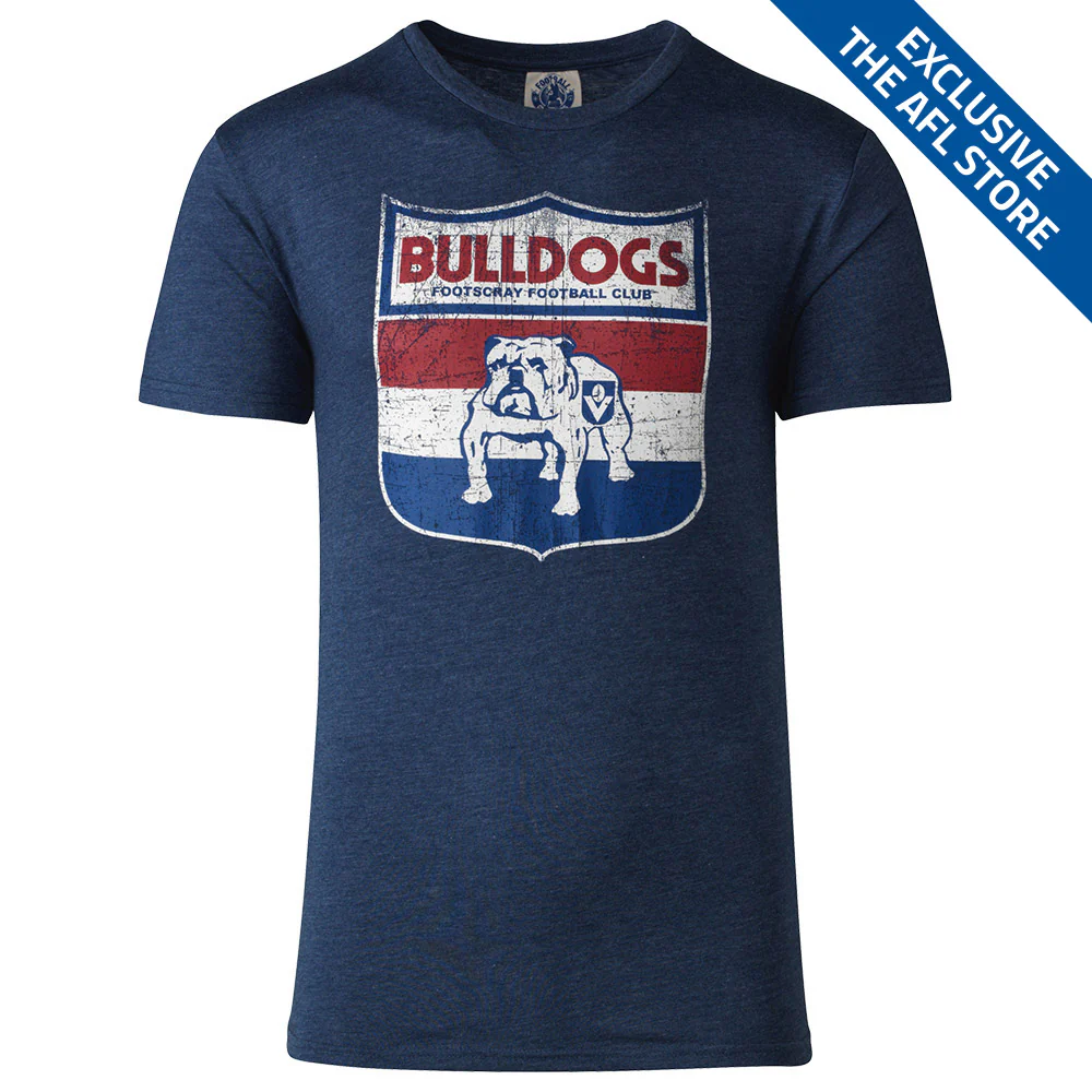 Western Bulldogs Mens Retro Shield Tee