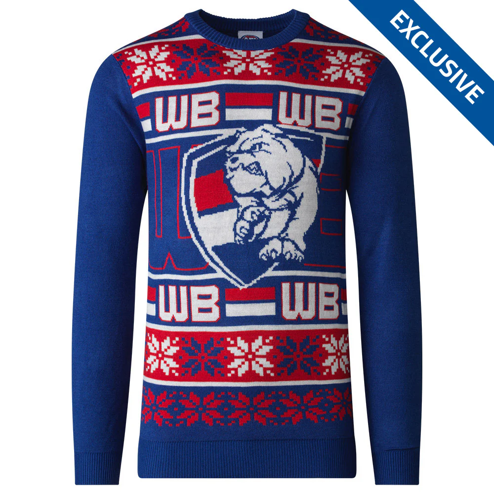 Western Bulldogs Mens Ugly Christmas Sweater