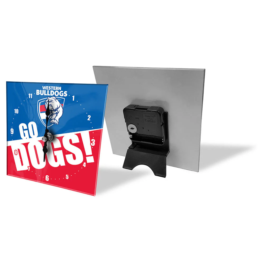 Western Bulldogs Mini Glass Clock - Image 2