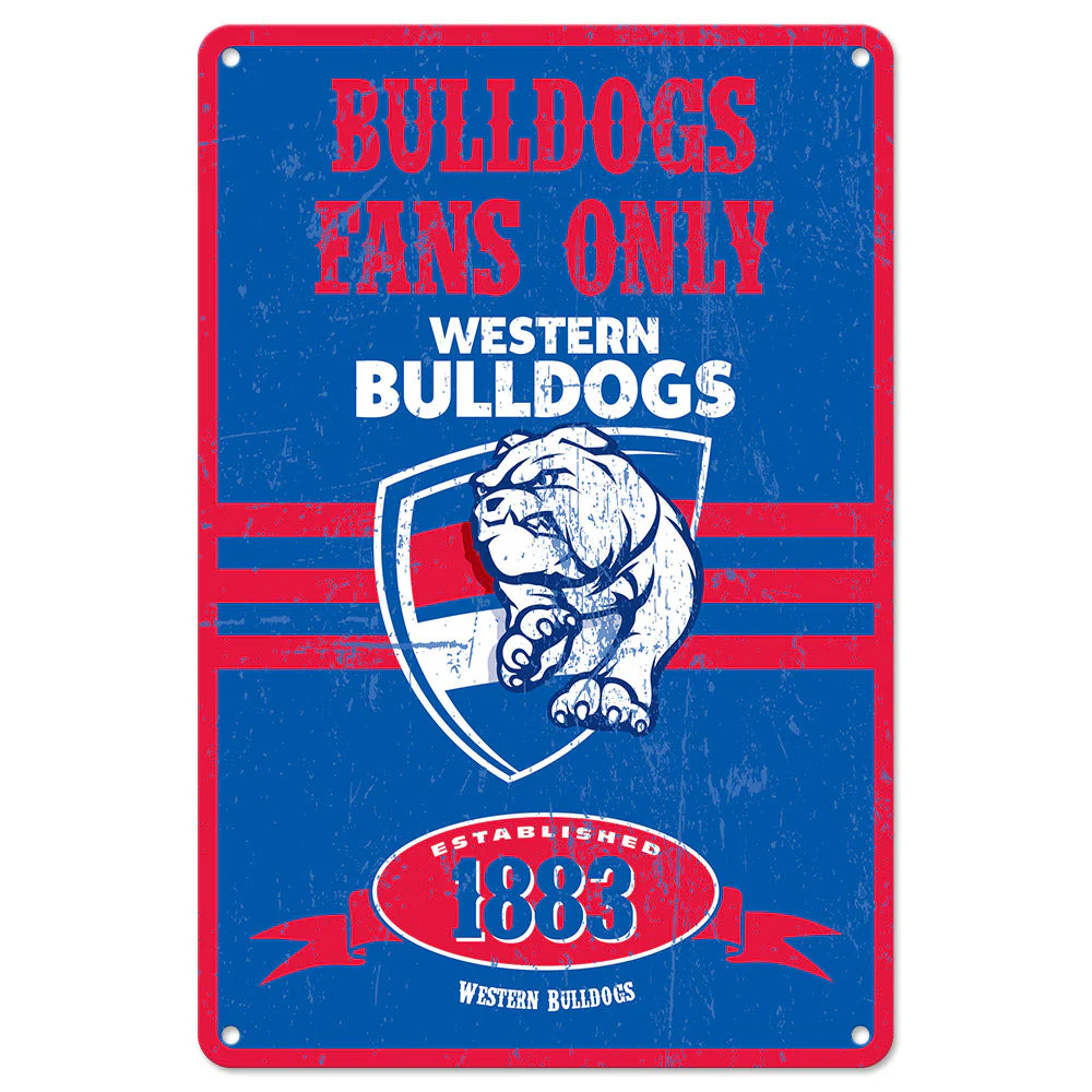 Western Bulldogs Retro Metal Sign - Image 2