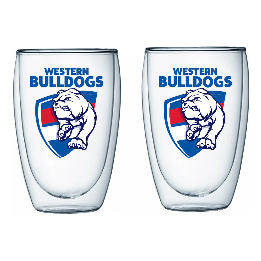 Western Bulldogs S/2 Double-Wall Glasses