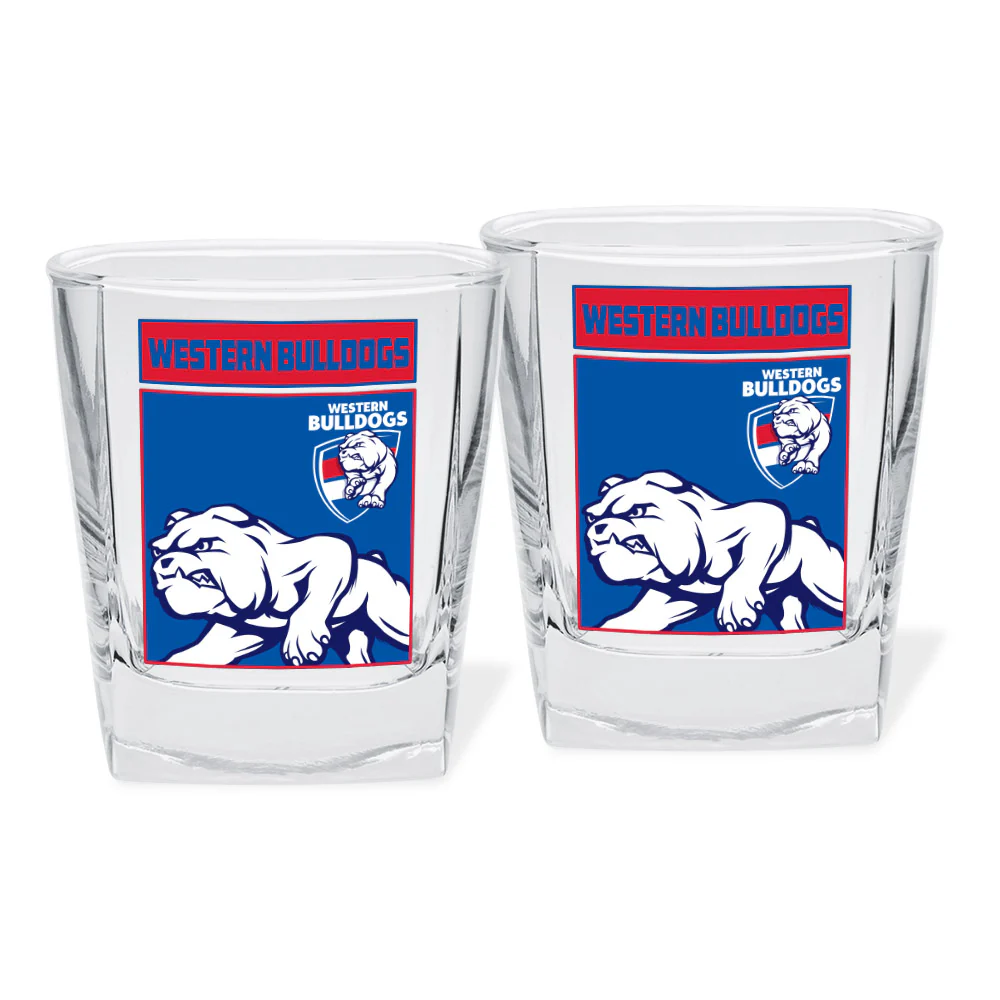 Western Bulldogs Set Of 2 Spirit Glasses