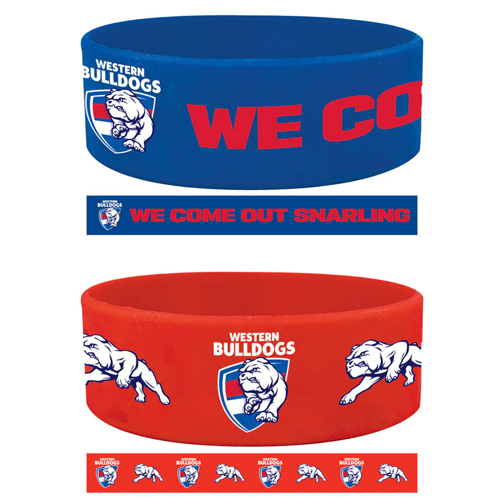 Western Bulldogs Silicone Wrist Bands 2 Pack - Image 2