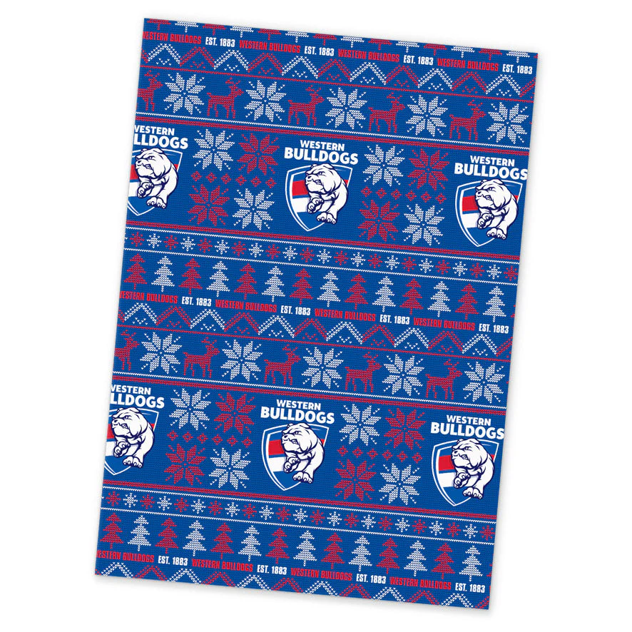Western Bulldogs Christmas Wrapping Paper
